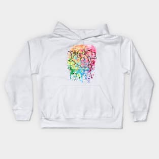 Angel Elephant Rainbow Paint Splatter Kids Hoodie